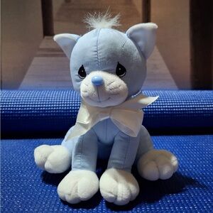 Blue Plush Cat  tender tales precious moments